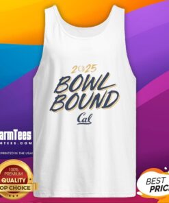 Nice Cal Golden Bears Bowl Bound 2025 tank top featuring bold team graphics and a stylish design for fans.
