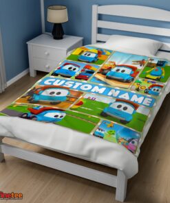 Nice Cartoon Leo The Truck With Friends Blanket Fleece Throw Customized Blanket - Image 3