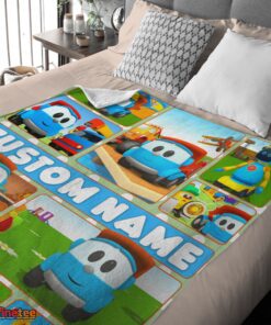 Nice Cartoon Leo The Truck With Friends Blanket Fleece Throw Customized Blanket - Image 4