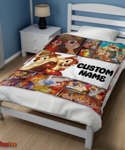 Nice Disney Cartoon Chip And Dale Family Cute Blanket Fleece Customized Blanket - Image 3