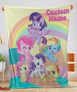 Nice Cartoon My Little Pony Pony Life Friends Blanket Fleece Customized Blanket