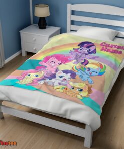 Nice Cartoon My Little Pony Pony Life Friends Blanket Fleece Customized Blanket - Image 3