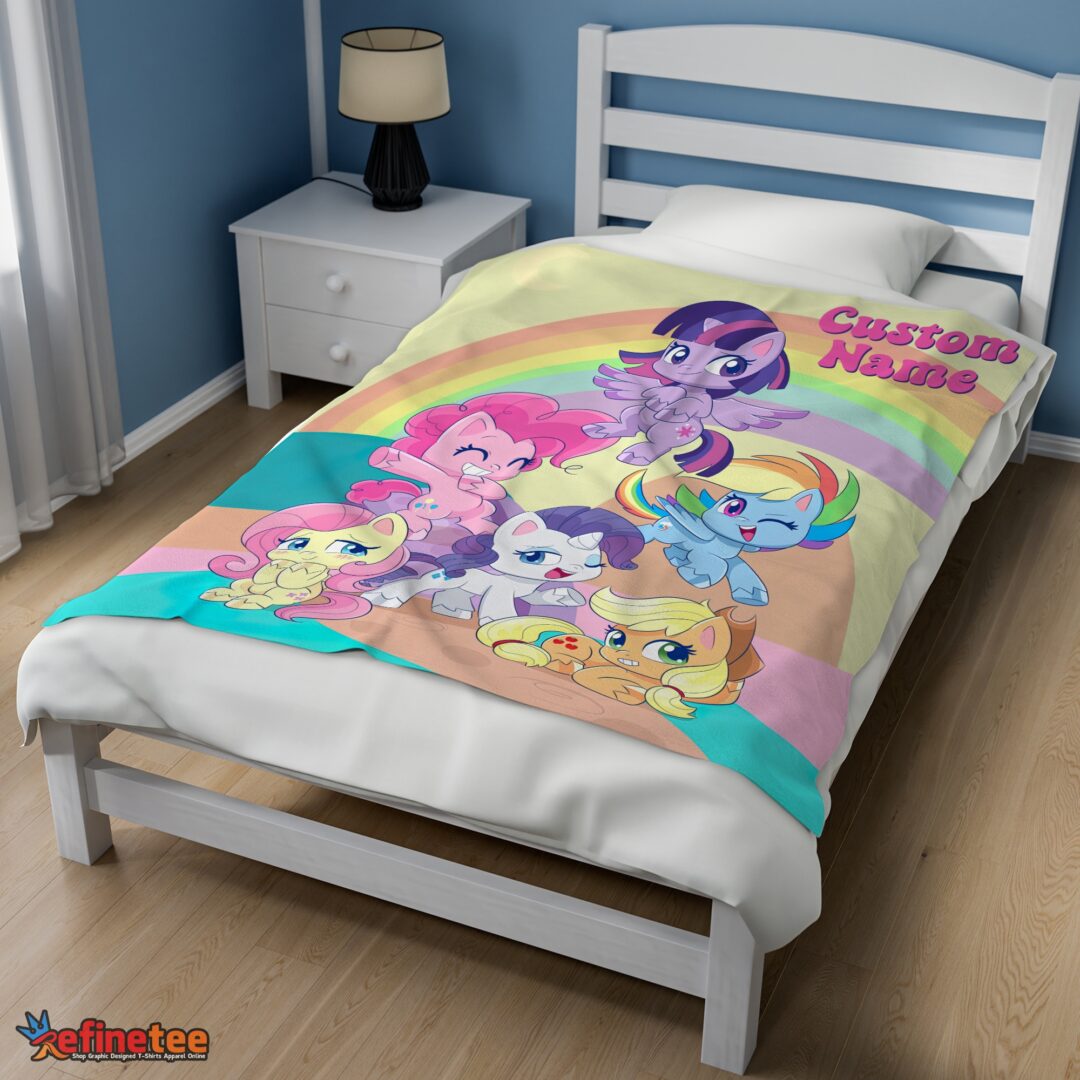 nice-cartoon-my-little-pony-pony-life-friends-blanket-fleece-customized-blanket-mk-02 Nice Cartoon My Little Pony Pony Life Friends Blanket Fleece Customized Blanket - Image 3