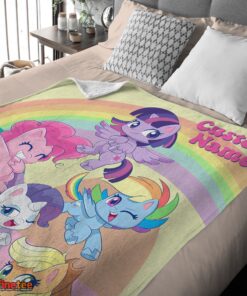 Nice Cartoon My Little Pony Pony Life Friends Blanket Fleece Customized Blanket - Image 4