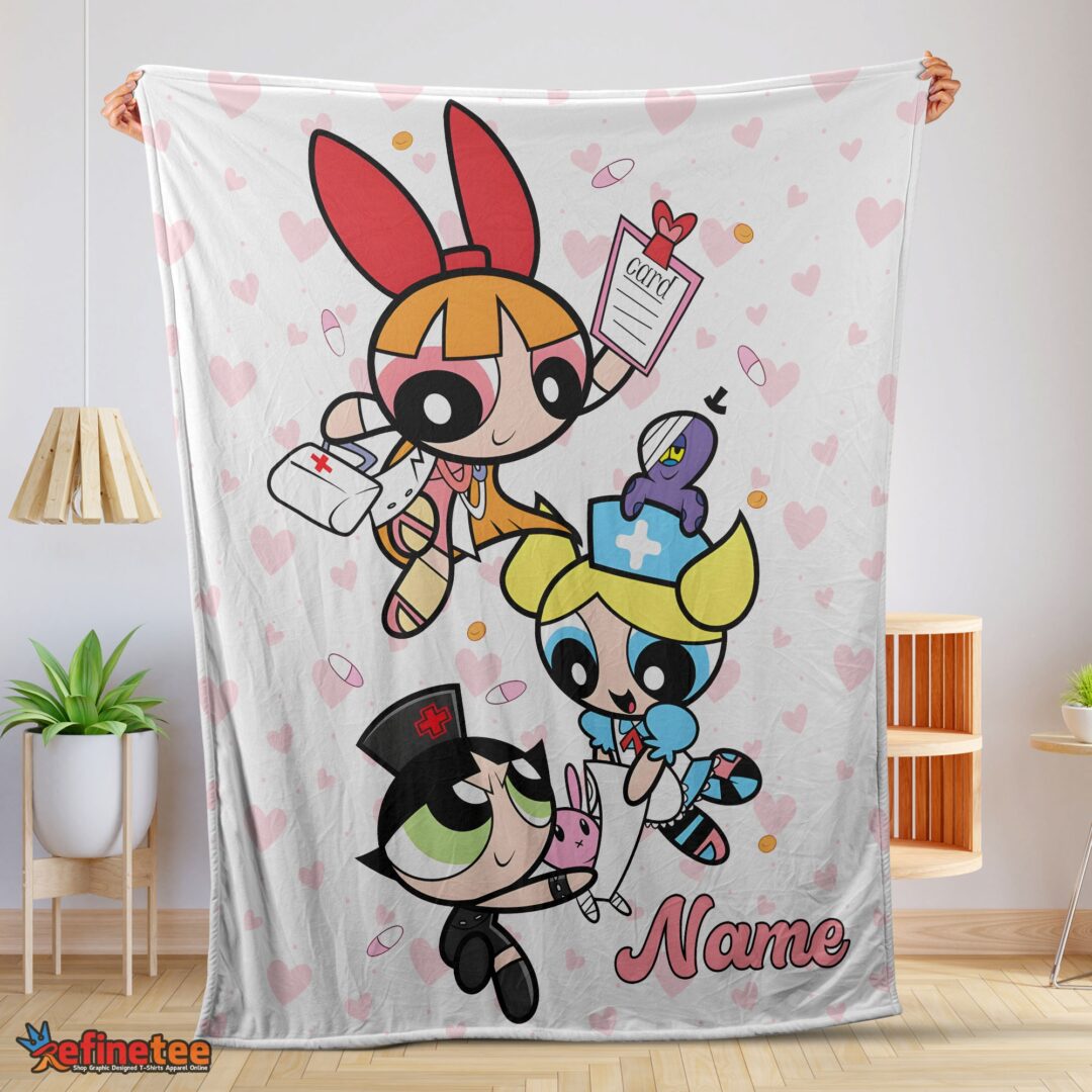 nice-cartoon-network-the-powerpuff-girls-nurse-blanket-fleece-customized-blanket-mk-01 Nice Cartoon Network The Powerpuff Girls Nurse Blanket Fleece Customized Blanket