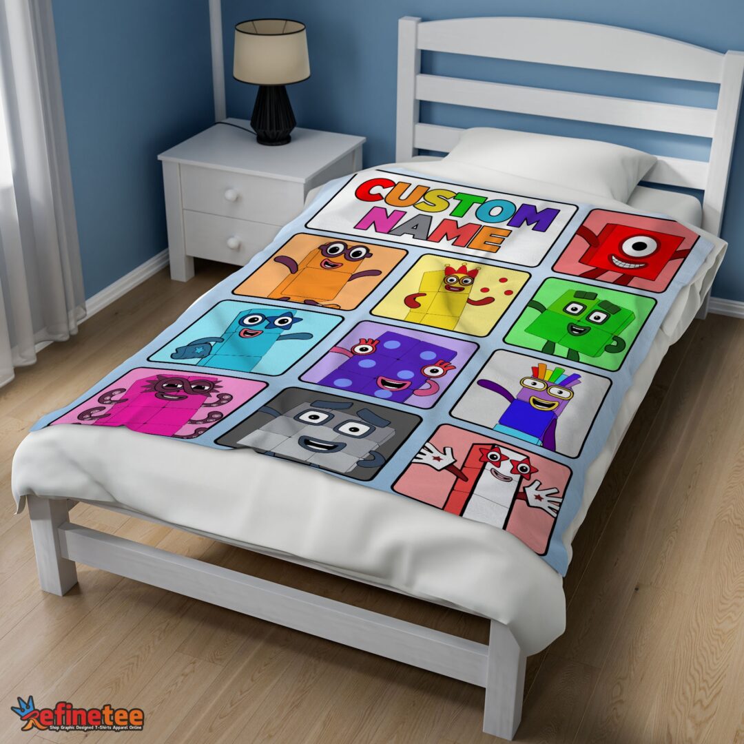 nice-cartoon-numberblocks-characters-blanket-fleece-customized-blanket-mk-02 Nice Cartoon Numberblocks Characters Blanket Fleece Customized Blanket - Image 3