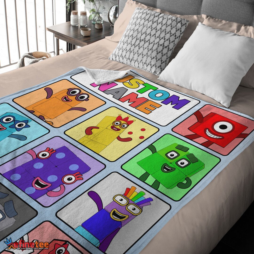nice-cartoon-numberblocks-characters-blanket-fleece-customized-blanket-mk-03 Nice Cartoon Numberblocks Characters Blanket Fleece Customized Blanket - Image 4
