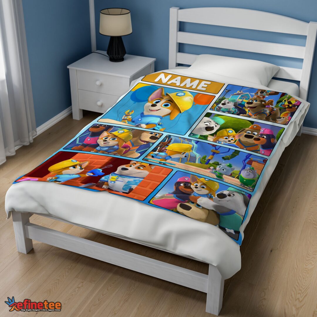 nice-cartoon-paw-patrol-baby-animals-blanket-fleece-customized-blanket-mk-02 Nice Cartoon PAW Patrol Baby Animals Blanket Fleece Customized Blanket - Image 3