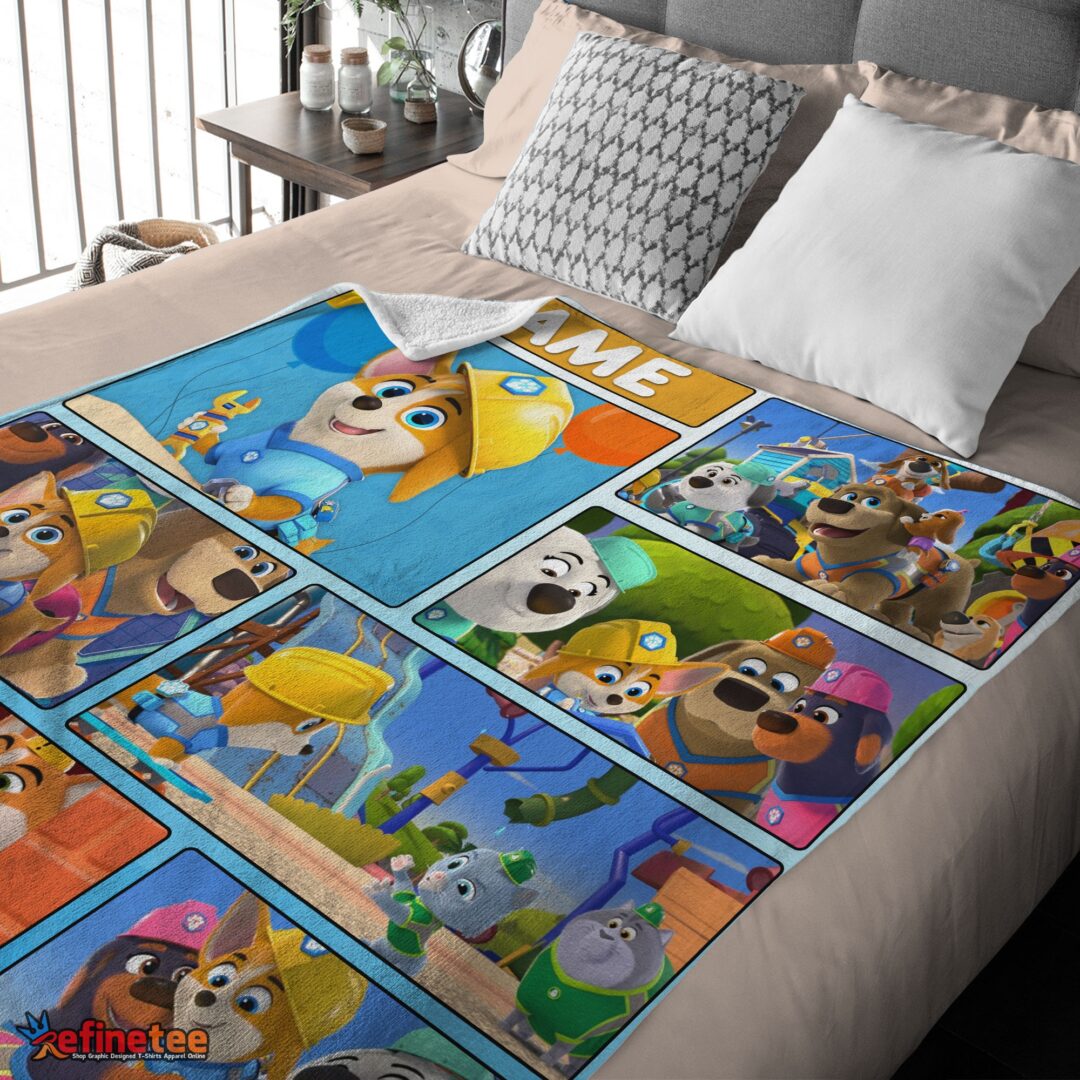 nice-cartoon-paw-patrol-baby-animals-blanket-fleece-customized-blanket-mk-03 Nice Cartoon PAW Patrol Baby Animals Blanket Fleece Customized Blanket - Image 4