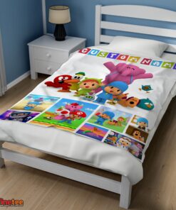 Nice Cartoon Pocoyo Lovely Birthday Party Cute Blanket Fleece Customized Blanket - Image 3