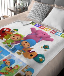 Nice Cartoon Pocoyo Lovely Birthday Party Cute Blanket Fleece Customized Blanket - Image 4
