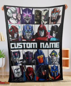 Nice Cartoon Transformers Characters Blanket Fleece Customized Blanket