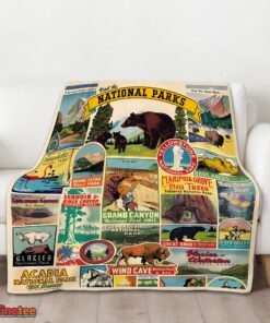 Nice Cavallini Visit The National Parks Blanket Fleece Customized Blanket - Image 3