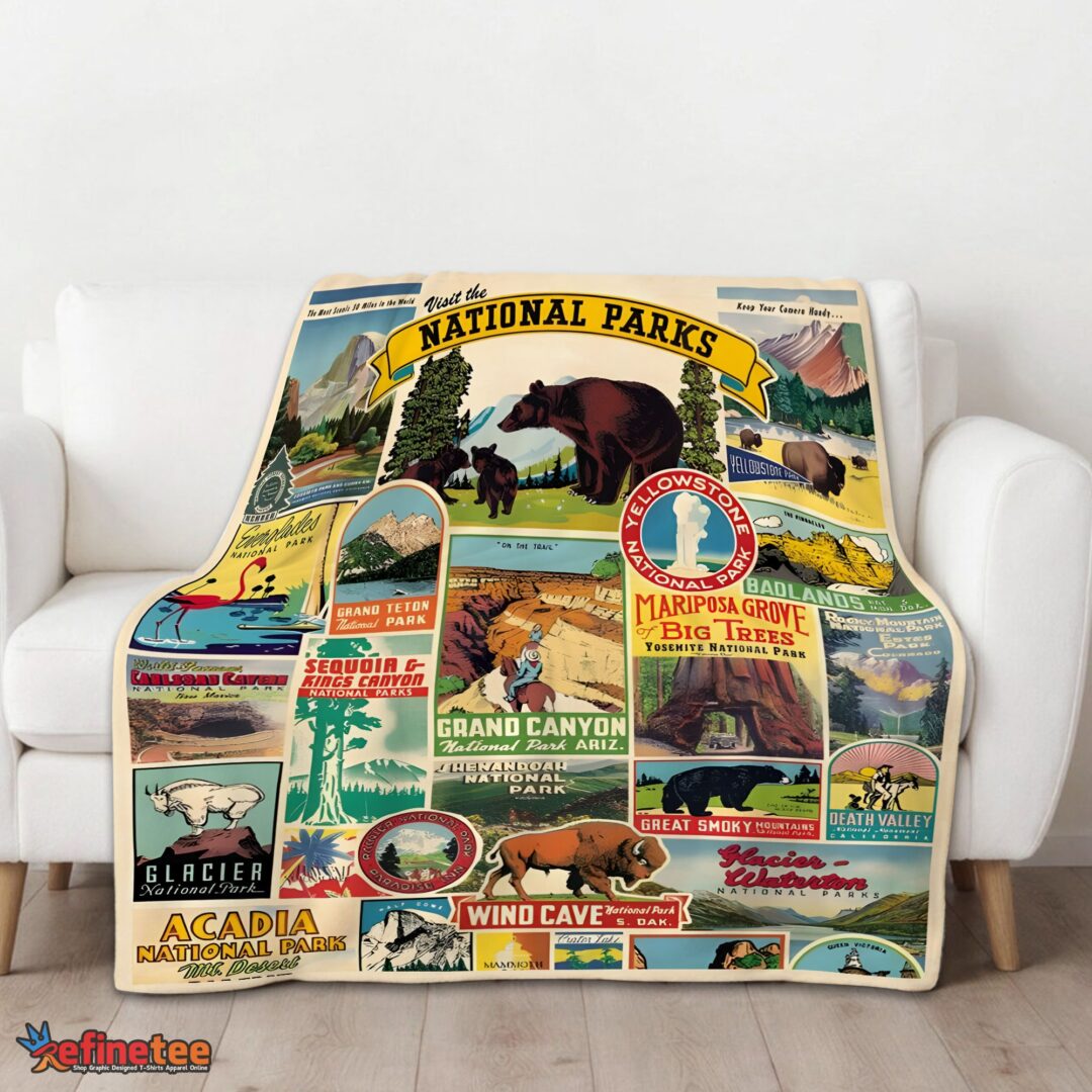 nice-cavallini-visit-the-national-parks-blanket-fleece-customized-blanket-mk-01 Nice Cavallini Visit The National Parks Blanket Fleece Customized Blanket - Image 3
