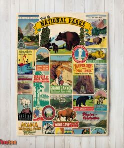 Nice Cavallini Visit The National Parks Blanket Fleece Customized Blanket