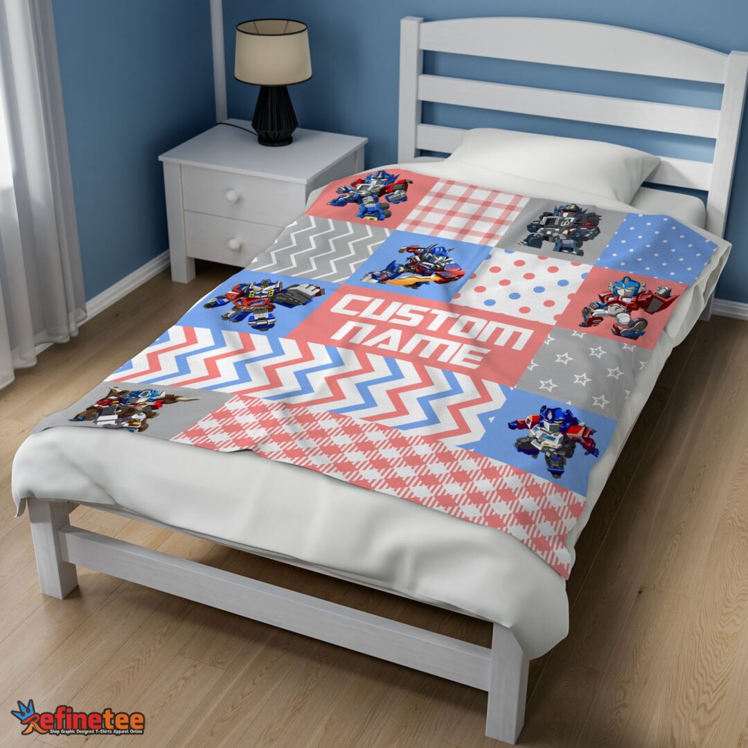 nice-chibi-optimus-prime-transformers-pattern-blanket-fleece-customized-blanket-mk-02 Nice Chibi Optimus Prime Transformers Pattern Blanket Fleece Customized Blanket - Image 3