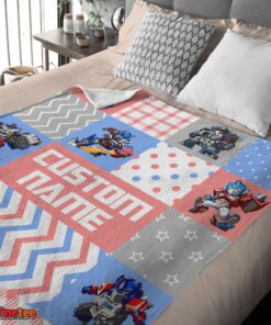Nice Chibi Optimus Prime Transformers Pattern Blanket Fleece Customized Blanket - Image 4