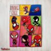 Nice Chibi Spider Man Characters Collage Blanket Fleece Customized Blanket