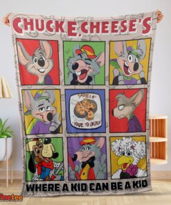 Nice Chuck E. Cheese's Where A Kid Can Be A Kid Blanket Fleece