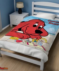Nice Clifford's Puppy Days Emily Elizabeth Beach Blanket Fleece Customized Blanket - Image 3