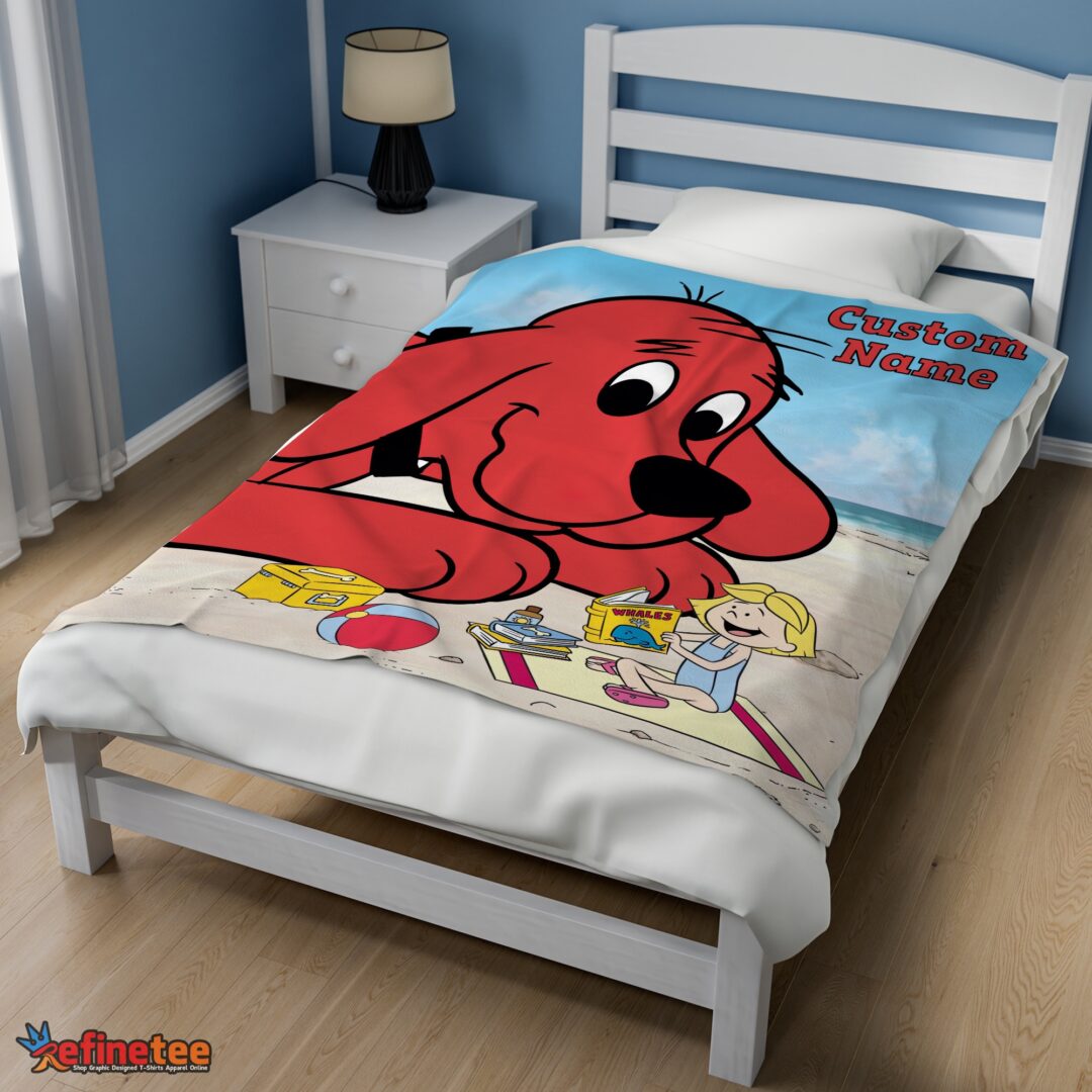 nice-cliffords-puppy-days-emily-elizabeth-beach-blanket-fleece-customized-blanket-mk-02 Nice Clifford's Puppy Days Emily Elizabeth Beach Blanket Fleece Customized Blanket - Image 3