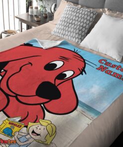Nice Clifford's Puppy Days Emily Elizabeth Beach Blanket Fleece Customized Blanket - Image 4