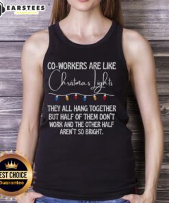 Nice co-workers are like Christmas lights tank top featuring a vibrant design, perfect for festive office celebrations.
