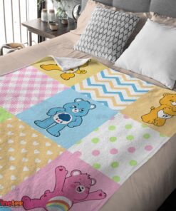 Nice Colorful Care Bears Patchwork Blanket Fleece Customized Blanket - Image 4