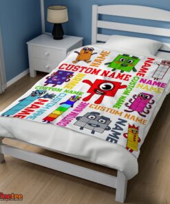Nice Colorful Number Blocks Blanket Fleece Customized Blanket - Image 3