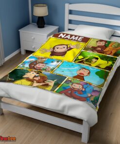 Nice Curious George Ted Shackleford Blanket Fleece Customized Blanket - Image 3