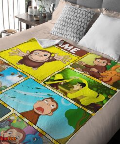 Nice Curious George Ted Shackleford Blanket Fleece Customized Blanket - Image 4