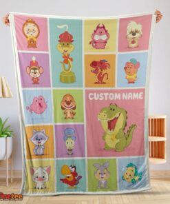 Nice Cute Chibi Animals Blanket Fleece Customized Blanket