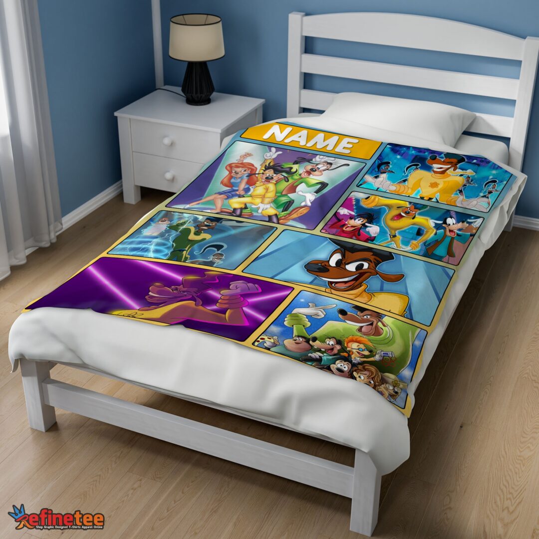 nice-disney-a-goofy-movie-max-goof-powerline-blanket-fleece-customized-blanket-mk-02 Nice Disney A Goofy Movie Max Goof & Powerline Blanket Fleece Customized Blanket - Image 3