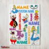 Nice Disney Alice In Wonderland All Character Blanket Fleece Customized Blanket
