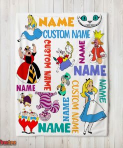 Nice Disney Alice In Wonderland All Character Blanket Fleece Customized Blanket