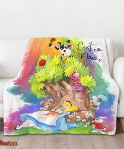 Nice Disney Alice In Wonderland Dreaming Blanket Fleece Customized Blanket - Image 3