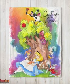 Nice Disney Alice In Wonderland Dreaming Blanket Fleece Customized Blanket