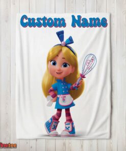 Nice Disney Alice's Wonderland Bakery Blanket Fleece Customized Blanket
