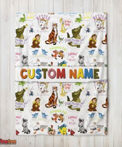 Nice Disney Animal Characters Collage Blanket Fleece Customized Blanket