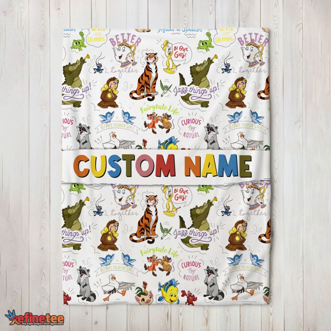 nice-disney-animal-characters-collage-blanket-fleece-customized-blanket-mk-02 Nice Disney Animal Characters Collage Blanket Fleece Customized Blanket