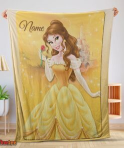 Nice Disney Belle Princess Blanket Fleece Customized Blanket
