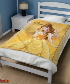 Nice Disney Belle Princess Blanket Fleece Customized Blanket - Image 3