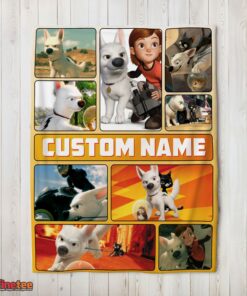 Nice Disney Bolt Cartoon Bolt And Penny Blanket Fleece Customized Blanket