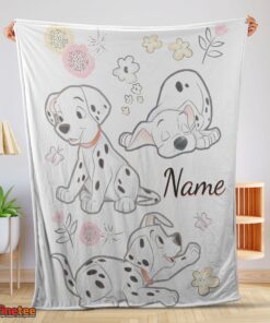 Nice Disney Cartoon 101 Dalmatians Cute Blanket Fleece Customized Blanket