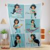 Nice Disney Cartoon Aladdin Jasmine Princess Blanket Fleece Customized Blanket