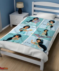 Nice Disney Cartoon Aladdin Jasmine Princess Blanket Fleece Customized Blanket - Image 3