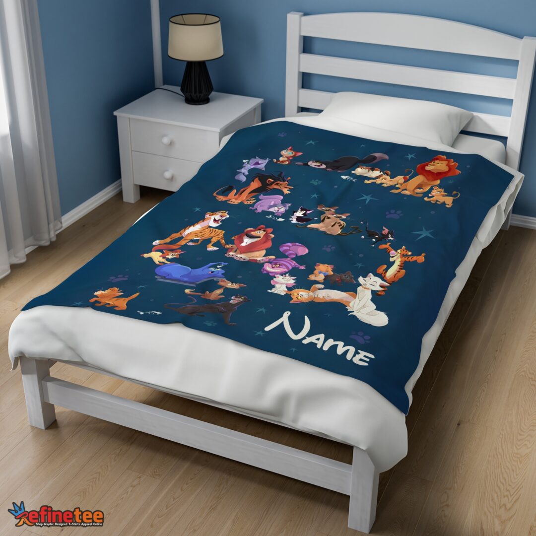 nice-disney-cartoon-all-cats-character-blanket-fleece-customized-blanket-mk-02 Nice Disney Cartoon All Cats Character Blanket Fleece Customized Blanket - Image 3