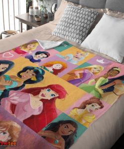 Nice Disney Cartoon All Princess Characters Blanket Fleece Customized Blanket - Image 4