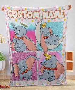 Nice Disney Cartoon Baby Girl Elephant Dumbo Velveteen Cute Blanket Fleece Customized Blanket