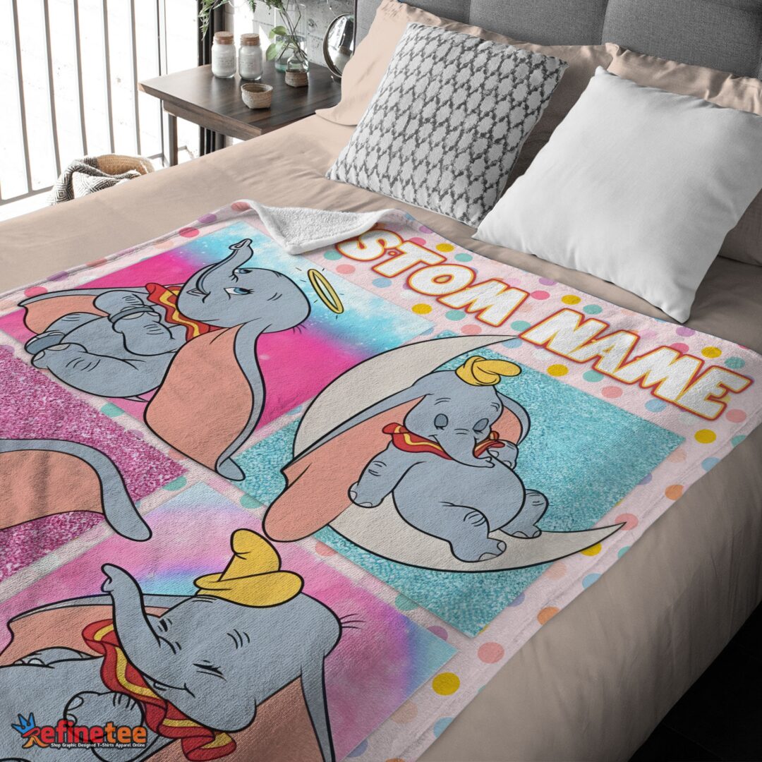 nice-disney-cartoon-baby-girl-elephant-dumbo-velveteen-cute-blanket-fleece-customized-blanket-mk-03 Nice Disney Cartoon Baby Girl Elephant Dumbo Velveteen Cute Blanket Fleece Customized Blanket - Image 4